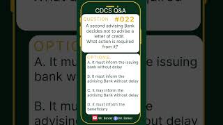 CDCS SAMPLE QUESTION 022 MrBankerBD [upl. by Charla]