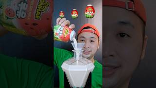 Minum Susu Semangka Kecil Sedang Besar🍉 asmr mukbang makansesuaiemoji drinkwater botolunik [upl. by Eras]