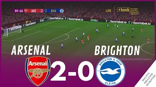 Arsenal vs Brighton 20 MATCH HIGHLIGHTS • Video Game Simulation amp Recreation [upl. by Loyce424]