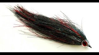 Fly tying quotBlack Hopequot pike fly Stepbystep tutorial [upl. by Elvah]