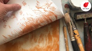 Easiest Fastest Printmaking Trace Monotypes Step by Step [upl. by Yasnyl]