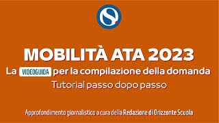 Mobilità ATA 2023 come compilare la domanda TUTORIAL passo dopo passo VERSIONE INTEGRALE [upl. by Rosenblatt]