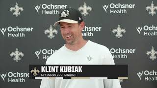 Klint Kubiak on Offense Installation Player Roles  Saints Minicamp 6132024 [upl. by Phina701]