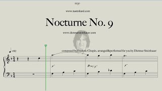 Nocturne No9 Pt1  Easy Piano  Frederic Chopin [upl. by Idnahs]