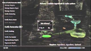 Skyrim Potions Glitch Make Epic ArmorGear [upl. by Jermaine]