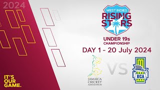 🔴 LIVE Jamaica vs Barbados  FINAL  Day 1  CWI Men’s Under 19 2Day Championships 2024 [upl. by Chessy]