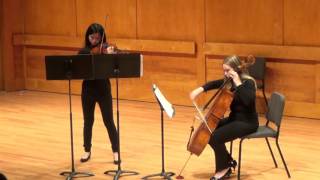 Claire Cai amp Emily Mantone  Kodaly Duo for Violin amp Cello Op 7 [upl. by Tisbe]