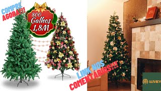 COMPRE AGORA LuviNco Árvore De Natal Pinheiro Grande Luxo Cheia Premium 1 80m 800 Galhos amazon [upl. by Angadreme]