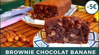 Recette de Brownie Chocolat Banane amp Noisettes ULTRA Moelleux  Rapide et Inratable [upl. by Ailsun]