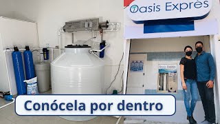 ¿Cómo funciona una purificadora de agua 24 horas  Oasis exprés [upl. by Enitsuj]