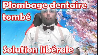 Plombage dentaire tombé rage de dent remplacement par pensivement dentaire ou dent artificiel [upl. by Alarick]