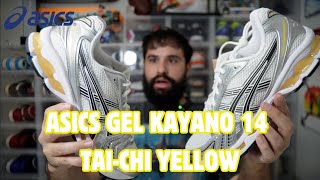 I Reviewed Asics GelKayano 14 WhiteTai Chi Yellow [upl. by Meehsar]