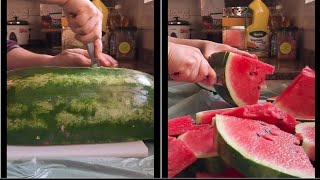 ASMR 😱 Cutting Red Watermelon 🍉 🍉 KALINGARsweet fruit yummy trending viral satisfying fyp [upl. by Letsyrhc289]