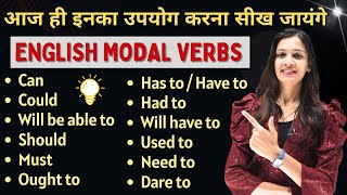 Modal Verbs in English  Can Could Should Must in Detail  English with khushi [upl. by Lehctim975]