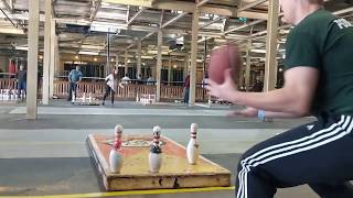 Football Bowling at the Fowling Warehouse in Hamtramck MI [upl. by Eninej773]