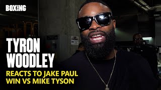 Tyron Woodley Reacts To Mike Tyson Loss To Jake Paul [upl. by Euqinoj]