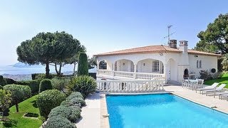 Luxury Villa for Rent Overlooking Cannes Bay [upl. by Nyrroc]