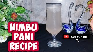 Nimbu Pani Recipe  Sumbals Kitchen [upl. by Corey]