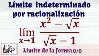 Límites indeterminados  Doble Racionalización  La Prof Lina M3 [upl. by Sucramed]