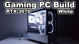 PC Build  White  Ryzen 5600X  RTX 3070  H510 Elite  CORSAIR iCUE H100i  Samsung 980 PRO [upl. by Norted]