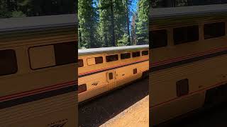 PASSENGER TRAIN THROUGH THE SIERRA NEVADA MOUNTAINS [upl. by Alahs880]