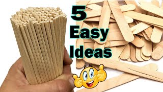 DIY  5 Easy Ideas from Wooden Sticks  Wooden Stick Crafts  Home Decor Ideas 25 [upl. by Areit]