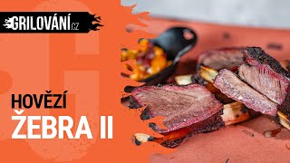 RECEPT na gril 🐂Hovězí žebra v grilu Weber Smokey Mountain [upl. by Terrye77]