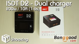 • ISDT D2  200w 10A dual charger  Unboxing amp software overview • [upl. by Shenan]