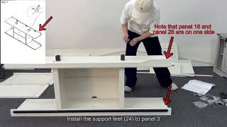 Okvnbjk 66quot TV Stand Assembly Instructions  XZ021 [upl. by Stoughton]