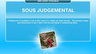 Sims Freeplay  Sous Judgemental Quest [upl. by Dimond]