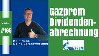 Gazprom Dividendenabrechnung  Was ist von der Dividende bei mir Netto angekommen [upl. by Audly]