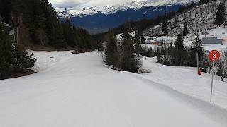 Skiing RED slope CHOUCAS at MEGEVE ski resort  GoPro POV  Feb 2024 [upl. by Jeff]