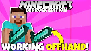 WORKING OFFHAND Added To Minecraft Bedrock Edition All Platforms [upl. by Jacinda]