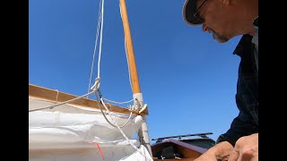 Building Grace Rig NonStandard Gaff for Reefing Finally and Some Rowdy Reefed Sailing [upl. by Saalocin]