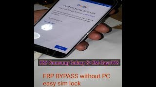 SAMSUNG GALAXY SMG930W8 FRP BYPASS WITHOUT PC [upl. by Amadis]