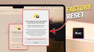 How to Factory Reset MacBook Air M2 Erase All Content and Settings [upl. by Wilt287]