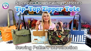 TipTop Zipper Tote Sewing Pattern Introduction [upl. by Eillit]