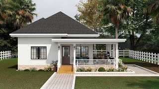 Small House Design 106 x 133 Meters  12069 sqm  3 BedroomWith Floor Plan Free [upl. by Oiludbo]