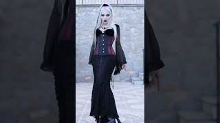 Rate this goth outfit 0  10 🦇 Romantic Goth fashion  elegant gothic festival look vampire corset [upl. by Eelreveb]