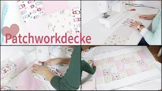 Patchworkdecke Babydecke DIY  Lovethecosmetics [upl. by Oona]