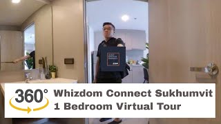 Whizdom Connect Sukhumvit 101  1 Bedroom Actual Unit Virtual Tour [upl. by Wheeler583]