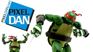 Revoltech Teenage Mutant Ninja Turtles Raphael Figure Video Review [upl. by Elleda599]