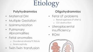 Polyhydramnios and Oligohydramnios  USMLE Step 2 Review [upl. by Atiran196]