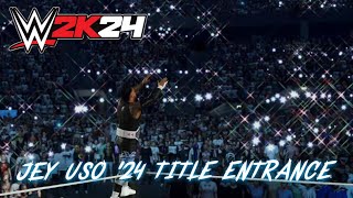 WWE 2K24 CUSTOM ENTRANCE SERIES 13 JEY USO ‘24 TITLE ENTRANCE LINK TUTORIAL IN THE DESCRIPTION [upl. by Nnylidnarb414]