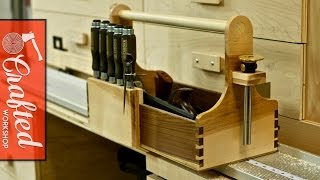 Hand Tool Tote with Hand Cut Dovetails  How To Build  Woodworking [upl. by Osugi]