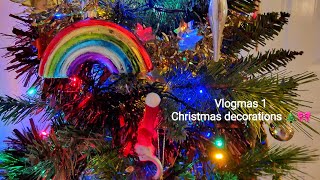 Moar Knits  Vlogmas 1  Christmas decorations 🎄🎀 [upl. by Naesad896]