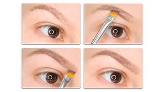 Как нарисовать брови обычными тенямиHow to fill in your eyebrows with eyeshadow [upl. by Anelam]