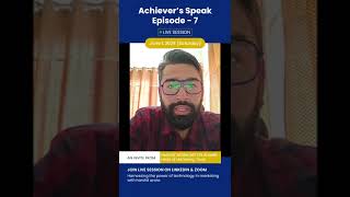 An Invitation from Harshit Arora to join at Achievers Speak Episode 7 hosted by IMT CDL [upl. by Lemire]