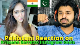 Pakistani React on Krissann Barretto Latest Instagram REELS VIDEOS  Reaction Vlogger [upl. by Sej]