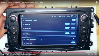 Android car radio touchscreen replacement calibration [upl. by Bernhard660]